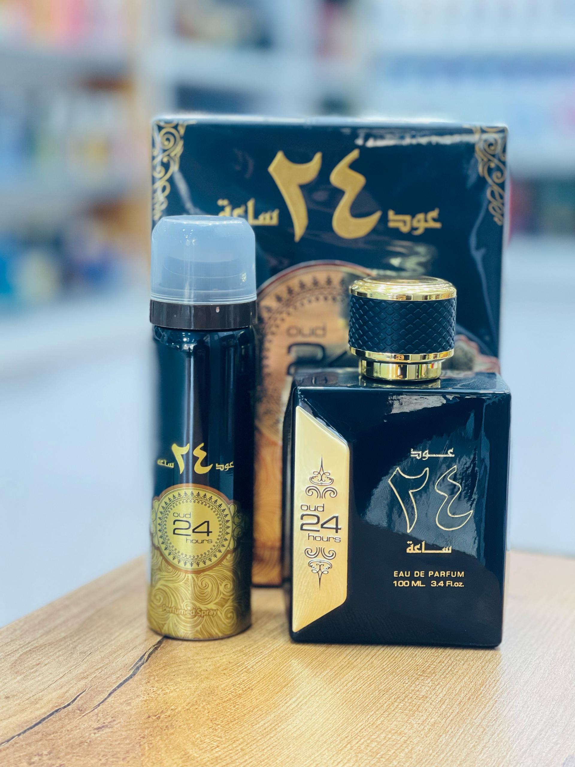 عطر ادکلن ادوپرفیوم زنانه ارض الزعفران مدل عود ۲۴ ساعته حجم ۱۰۰ میل